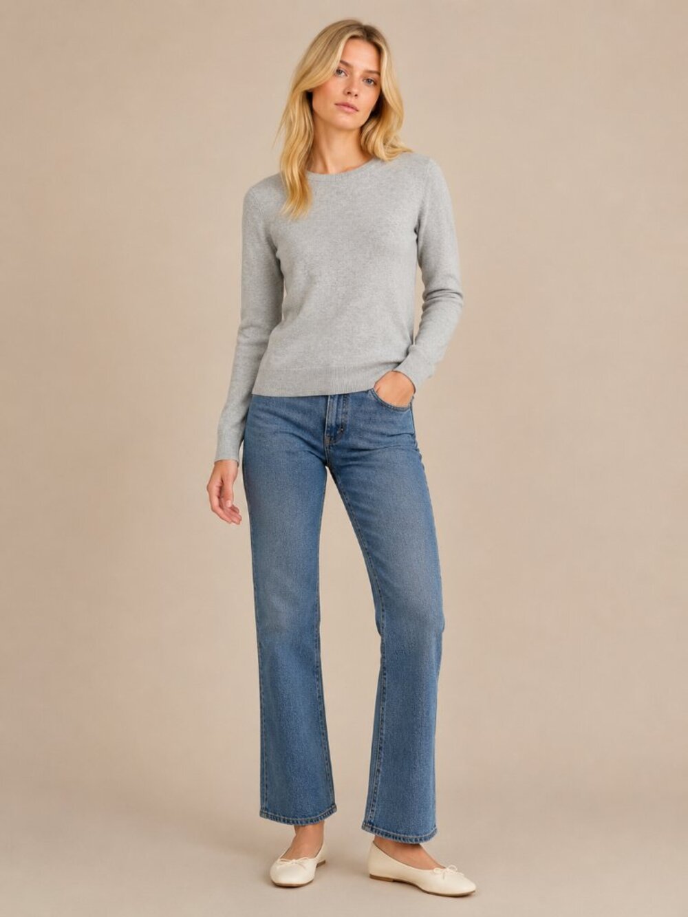 2/$30 Banana Republic New Anna Top Pima Cotton Cashmere Grey Sky 288245 #A2996 - Picture 1 of 8